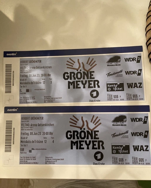 💫Herbert Grönemeyer Tickets💫 | Gelsenkirchen 09.06.23 | Block 47