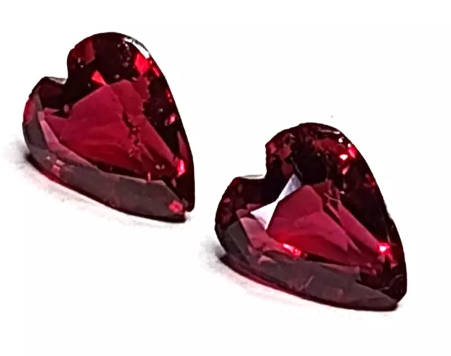 2ct Loose Natural Almandine Garnet Heart Cut Gemstones