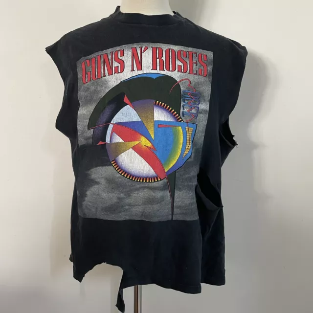 Vintage Guns And Roses Tour Shirt Men Large Trashed 1993 Use Your Illusion