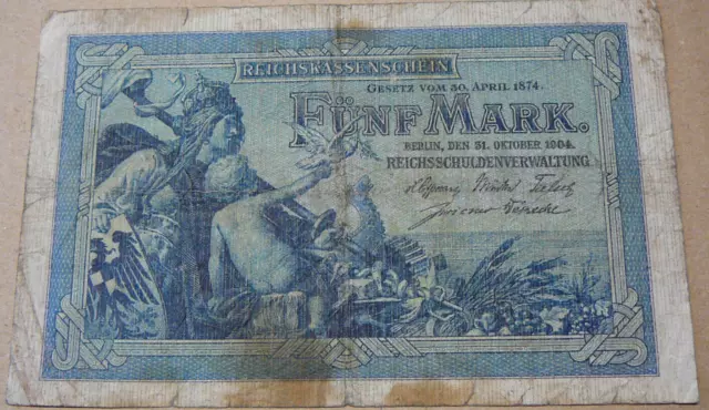 Reichskassenschein - 5 Mark - 31.10.1904