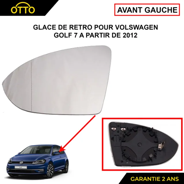 Verre de Rétroviseur Gauche + Droit Chauffant Dégivrage pour VW Golf 7  Dégivrant
