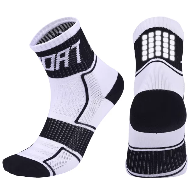 Reflective Cycling Socks High-Visibility Breathable Athletic Socks Bike Z1U8