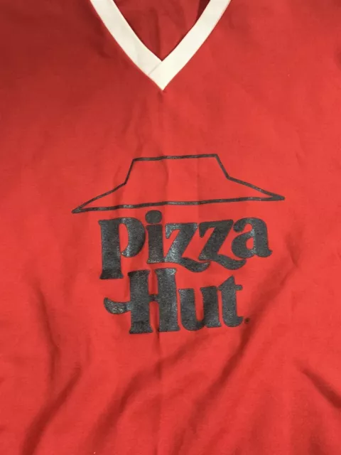 PIZZA HUT JERSEY Red Hat Snapback Trucker Cap Shirt XL Mens Vintage $34 ...