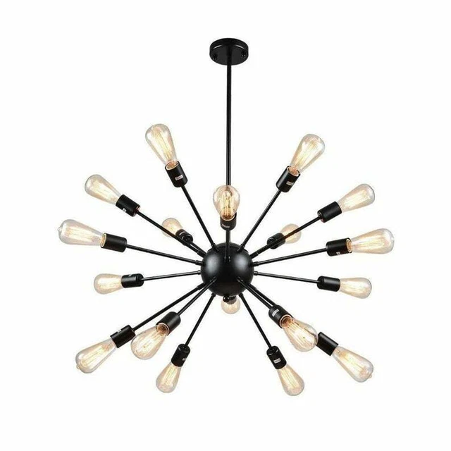 Sputnik Chandelier Lighting Black Hanging Light