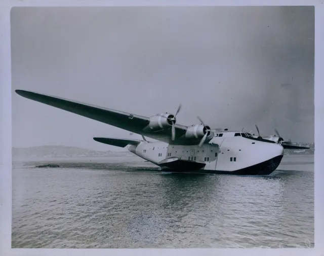 Sunderland Flying Boat Docked Press Photo