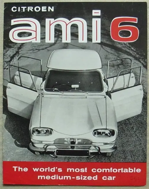 CITROEN AMI 6 Car Sales Brochure 1962