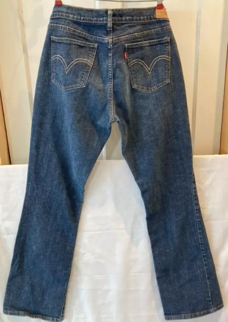 LEVI'S 515 Women's Bootcut Jeans Size 12L Stretch Dark Wash Denim, Tall, Long.