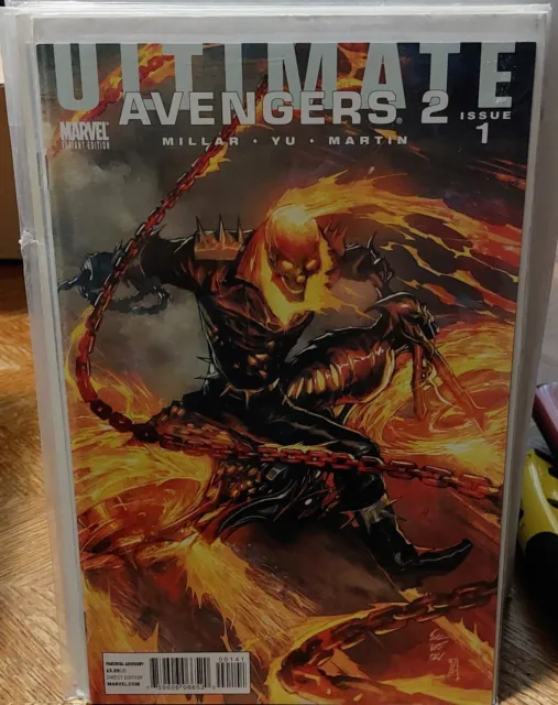 Ultimate Avengers 2 #1 Marc Silvestri Ghost Rider Variant Vf+ 2010 Marvel Comics