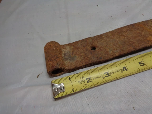Antique Barn Door Hinge 26" Long Button End (F1005-62) 3