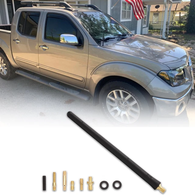 7" Short Rubber Spiral Stubby Antenna – AM/FM – Fits Ford Econoline 1992-2023 – Mast Only