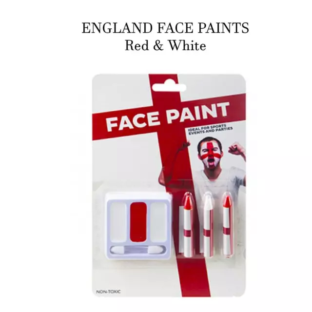 Face Paint England Flag Red White Football World Cup St George FIFA Fan Support