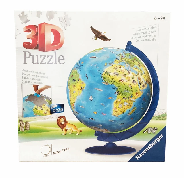 Ravensburger Children's World Globe 180 Piece 3D Puzzle