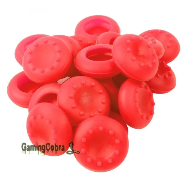 20 PCS Silicone Red Joystick Thumb Stick Grip Cap for Xbox One Controller