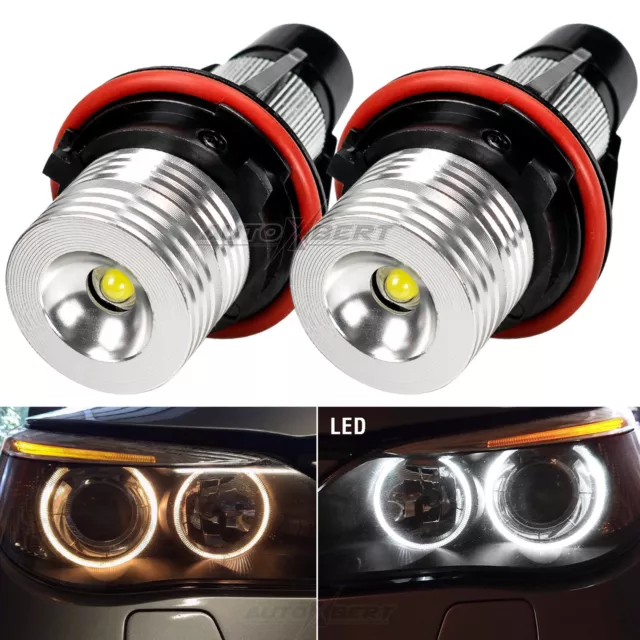 2 Lampadine LED Anelli Angel Eyes per BMW E39 E53 E60 E61 E64 E63 E66 E87 ▲DE