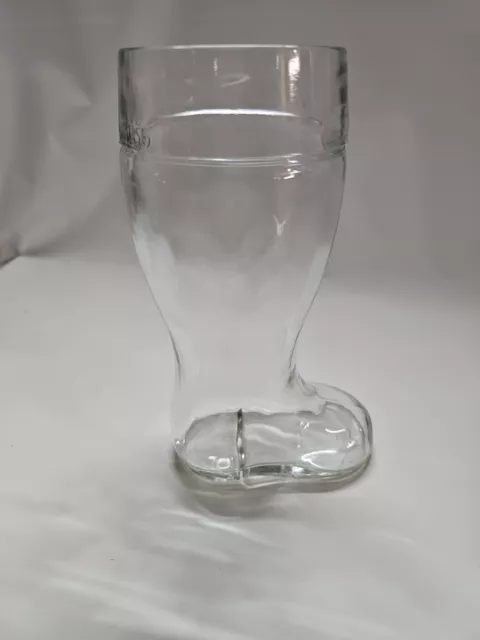 Large 1L 34oz German Clear Glass Drinking Boot Beer Stein Mug, das Boot Nice Wow