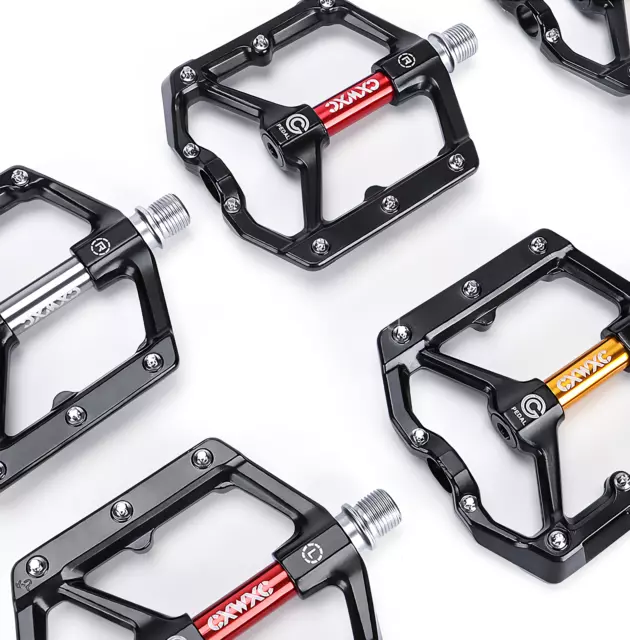 1 Pair Aluminum Alloy MTB Mountain Road Bike Pedals Flat Platform Bicycle Pedal