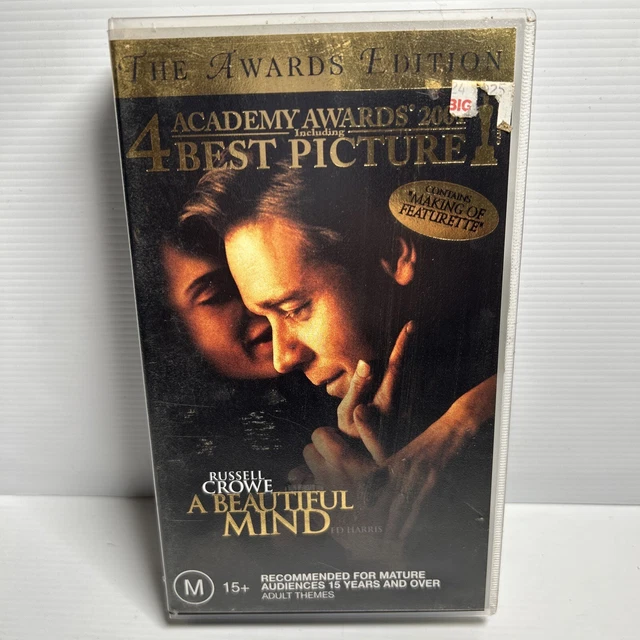 A BEAUTIFUL MIND Russell Crowe VHS Video Tape 2001 5 62 
