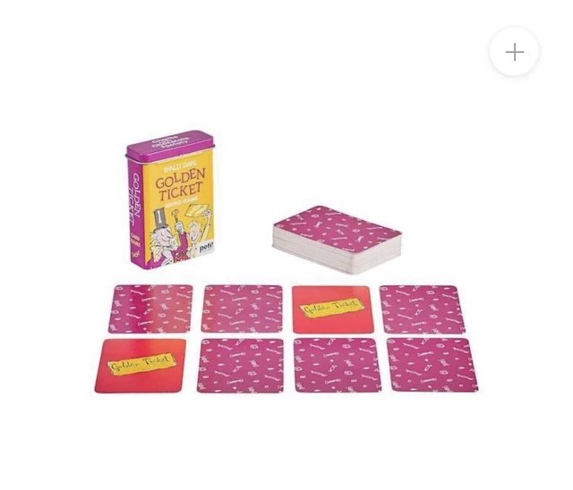 Memory Card Golde ROALD DAHL - Willy Wonka Golden Ticket Memory Card Game - 52 Cards in ...