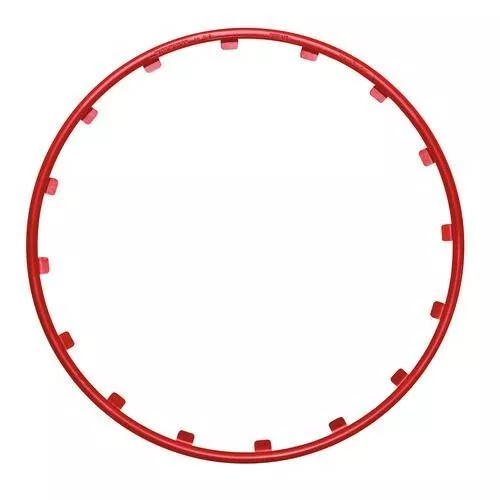 Set 4 protezioni cerchi in lega 15'' - Colore rosso - Rim Ringz