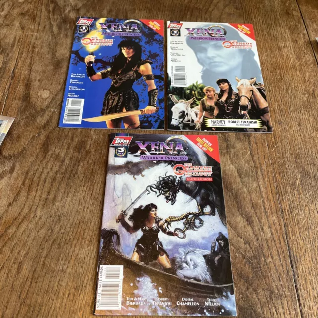 Xena: Orpheus Trilogy Complete Set 1-3 Art / Lucy Covers Topps Comics Vgc