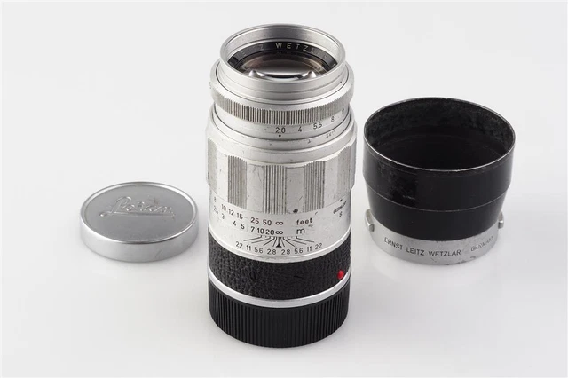 Leitz Leica M Elmarit    2.8/90 Chrome w. Hood #1709802 (1679761326)