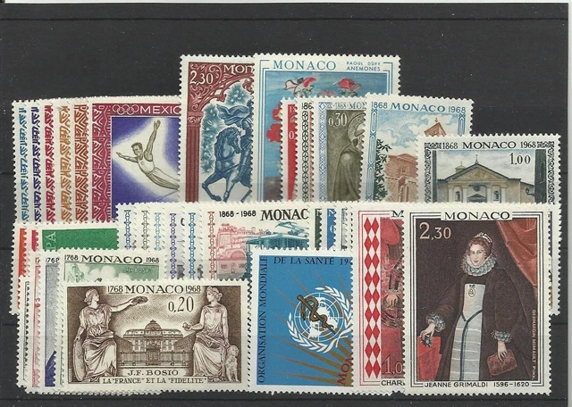 Feuille De Timbres Monaco 1968 - Jeux Olympiques De Mexico, Sport Athlétisme, Yt 736/741, Neuf