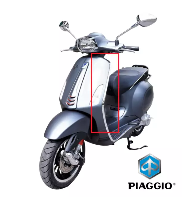 Chrome Moulure Bouclier Jambe Gauche Original Piaggio Vespa Primavera Sprint 50