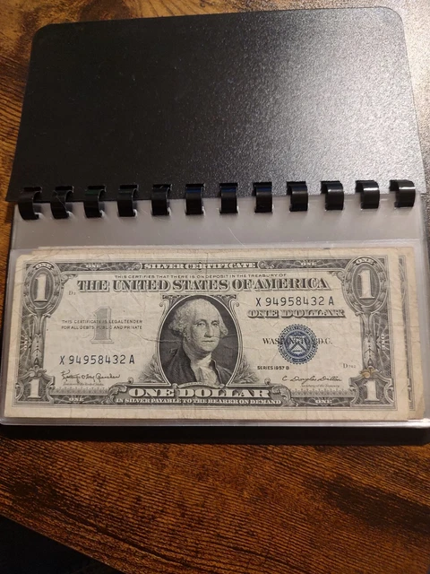 TEN Blue Seal One Dollar Silver Certificates With Book