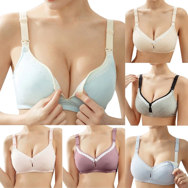Sports Brawls for Women Women's Lace Breast Feeding Button Opening Comfortable