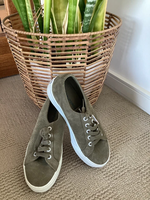 Green superga shoes shop