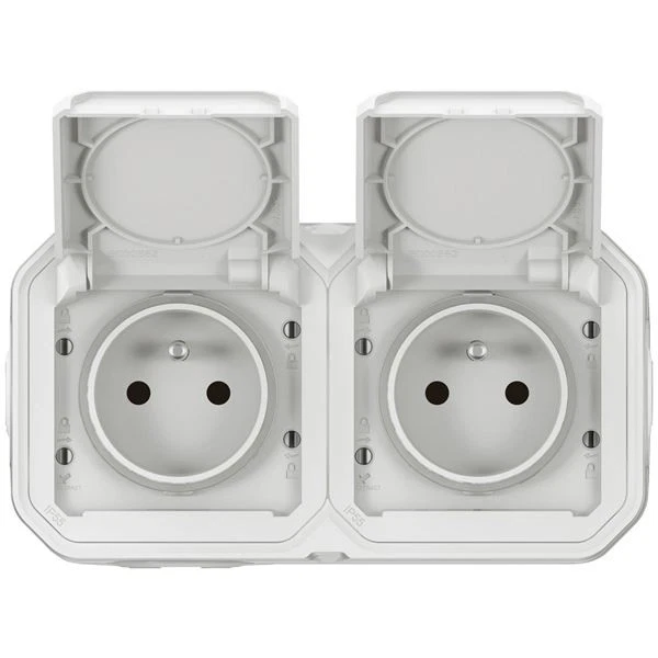 Prise électrique Legrand Diplomat 2P+T Blanc/or - Occasion Prête à Poser | Prise Murale Vintage Legrand Rénovation