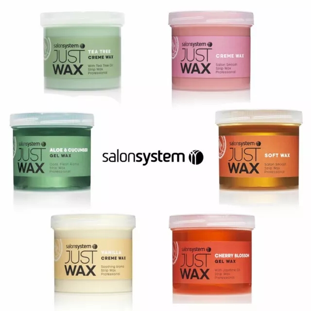 Salon System Just Wax 450g Single Pot Tee Tree / Crème / Soft / Aloe / Cherry