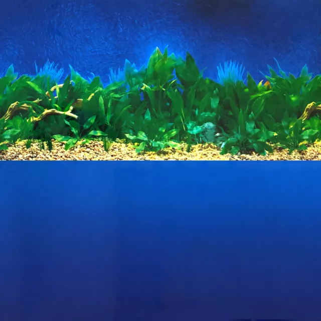 Aquarium Background Double-Sided Repeating Amazon Plants Ocean Blue Fish Tank