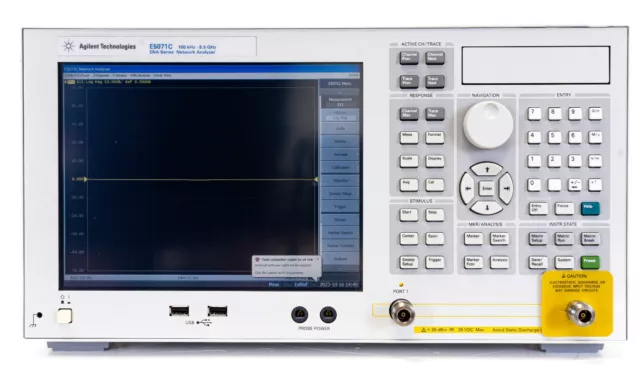 HP Agilent Keysight E5071C VNA 8.5 GHz Vector Network Analyzer opt 285 TDR 1E5