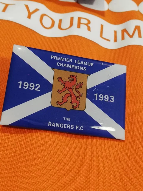 GLASGOW RANGERS FC Premier League Champions 1991/1992 Pin Badge £3.50 ...