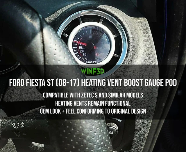 FORD FIESTA MK7 / MK7.5 ST + EcoBoost 52mm Boost Gauge Air Vent Adapter Pod £10.40 PicClick UK