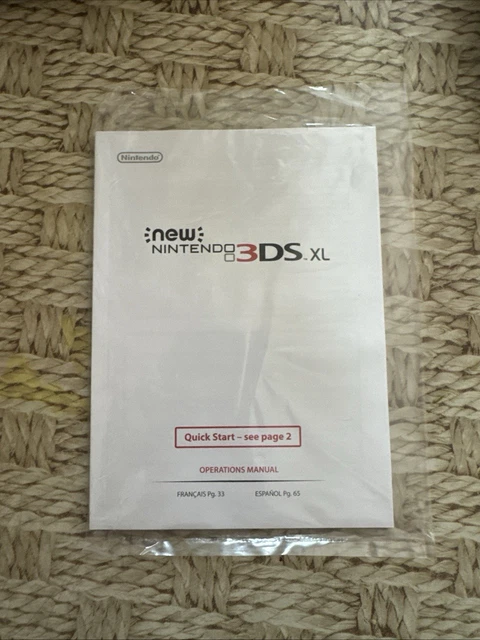 NINTENDO 3DS XL System Instruction Booklet Operations Manual Only $13.