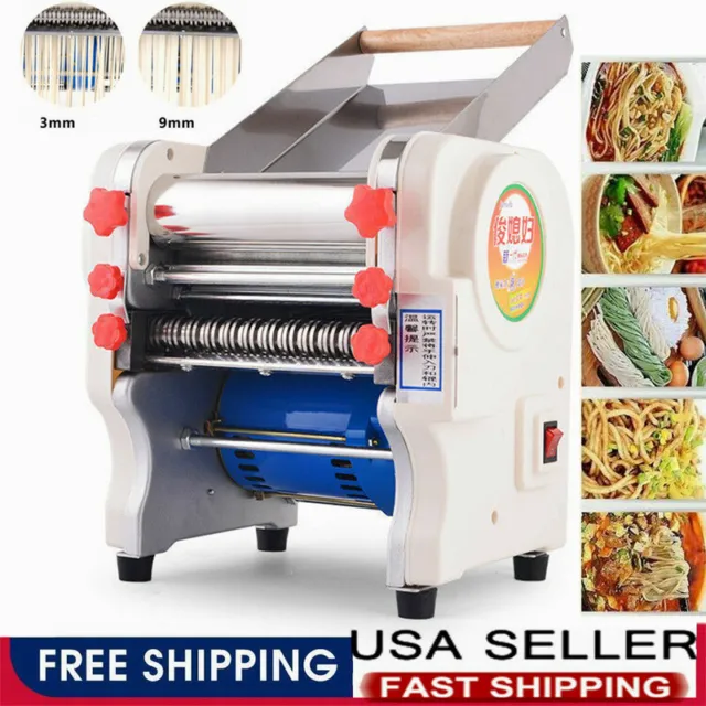 220V Electric Commercial Pasta Press Maker Noodle Machine Dumpling Skin 550W