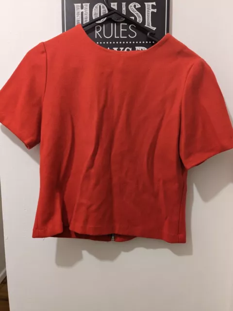 Michael Lo Sordo size 8 Bright Red Top Designer Read Description Please