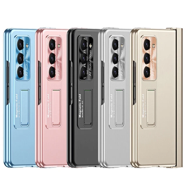 For Samsung Galaxy Z Fold5 4 3 360° Metal Folding Holder Cover + Pen Stylus Case