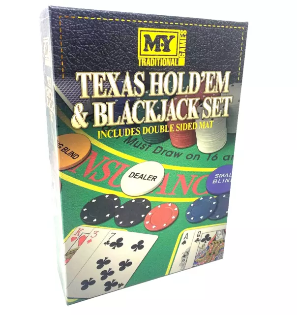 M.y Texas Hold Em & Blackjack Set - Ty4058 Retro Board Family Party Cards