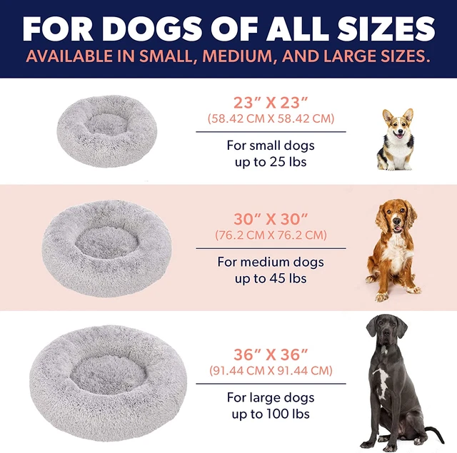 Plush Calming Dog Bed, Donut Dog Bed for Small Dogs, Medium & Large, anti Anxiet 5
