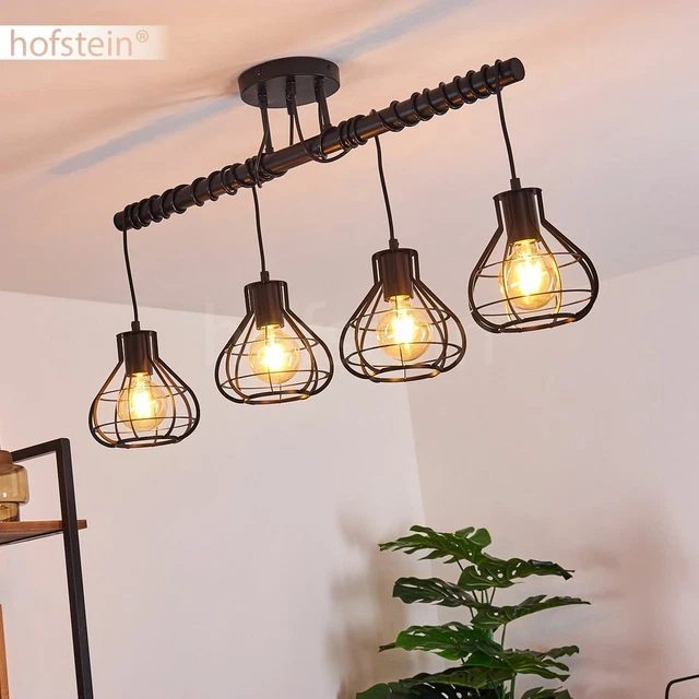 NTTLIF Plafonnir 3 Spots 27 vintag noir suspndu avc lustr industril pour sall à mangr cuisin couloir salon bar sans ampoul au millur prix