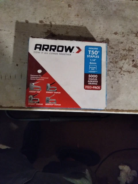 Arrow T50 Staples 1/4-Inch *5000 Pack* Pro-Pack