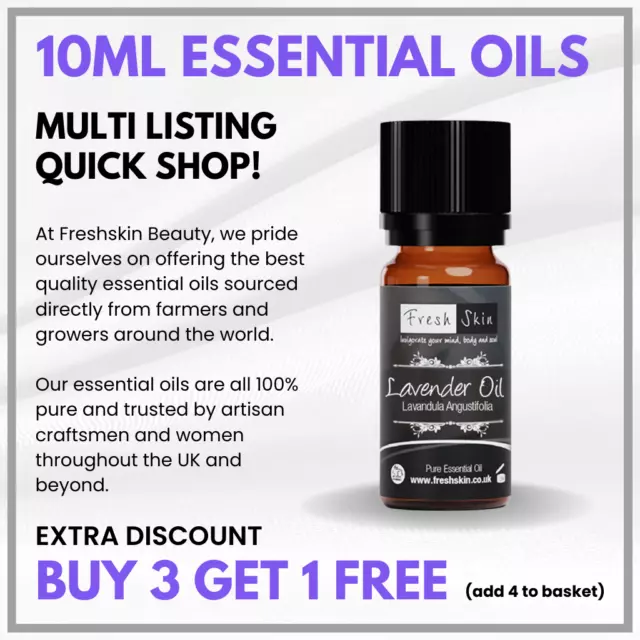 Essential Oil 10ml Natural 100% Pure High Quality Vegan Oils Aromatherapy