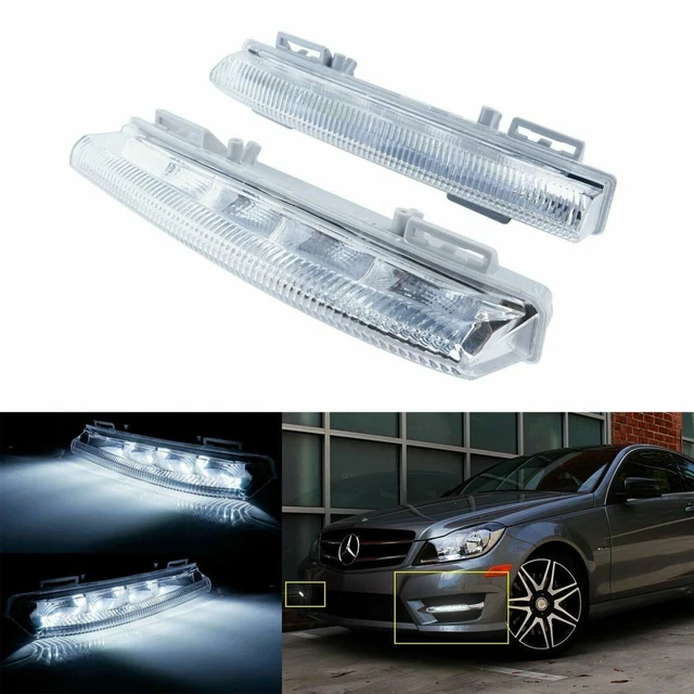 LEFT RIGHT LED DRL Daytime Running Fog Light FOR MERCEDES C / E CLASS