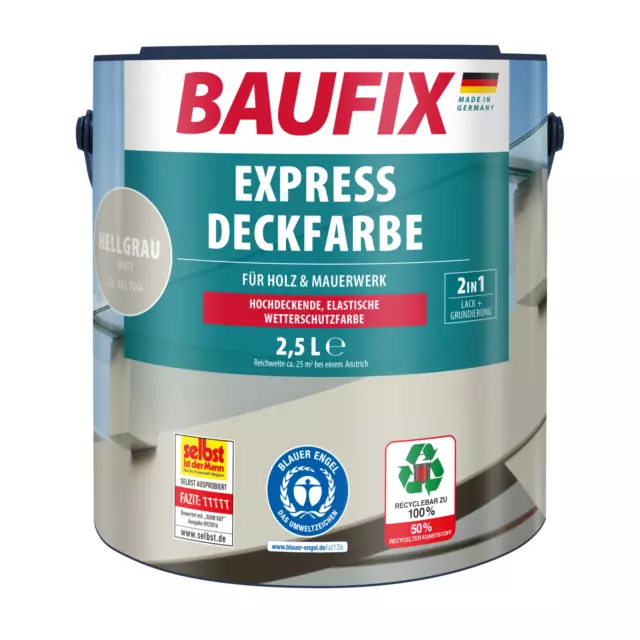 BAUFIX 2in1 Express Deckfarbe hellgrau