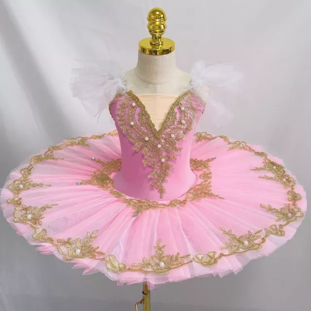 Girls Ballet Skirt Professional Classical Tutu Costumes Performance Dress Rhythm