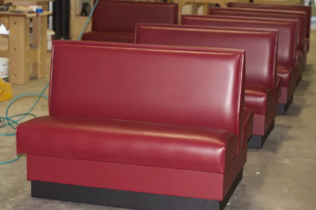 Restaurant Booth 48”L x 42"H single and double side booth, Quick Ship Made in US
