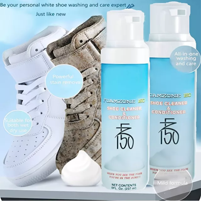 Foamzone 150 Kit balsamo detergente scarpe rimozione sporco prevenzione ingiallimento A1